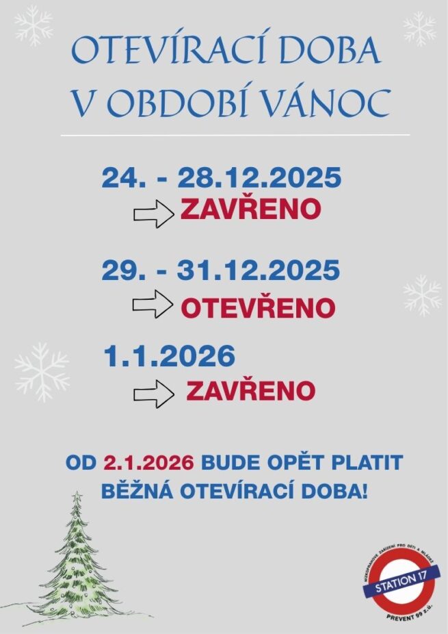 Otevírací doba - Vánoce